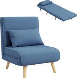 Homcom Fauteuil 72x75x85cm Blauw