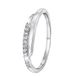 Lucardi Dames Ring met zirkonia - Ring - Cadeau - Echt Zilver - Zilverkleurig