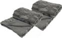 H&S Collection Fleece dekens/plaids - 2x - titanium grijs - 130 x 150 cm