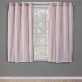Kivora B.V. Rideaux d'intérieur en deux parties, double couche, voilage et occultant, avec œillets, écoénergétique, lot de 2, 132x160 cm, rose blush