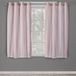 Kivora B.V. Rideaux d'intérieur en deux parties, double couche, voilage et occultant, avec œillets, écoénergétique, lot de 2, 132x160 cm, rose blush