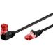 Goobay Netwerkkabel | Cat6 U/UTP | 0.5 meter (1x Haaks, Zwart)
