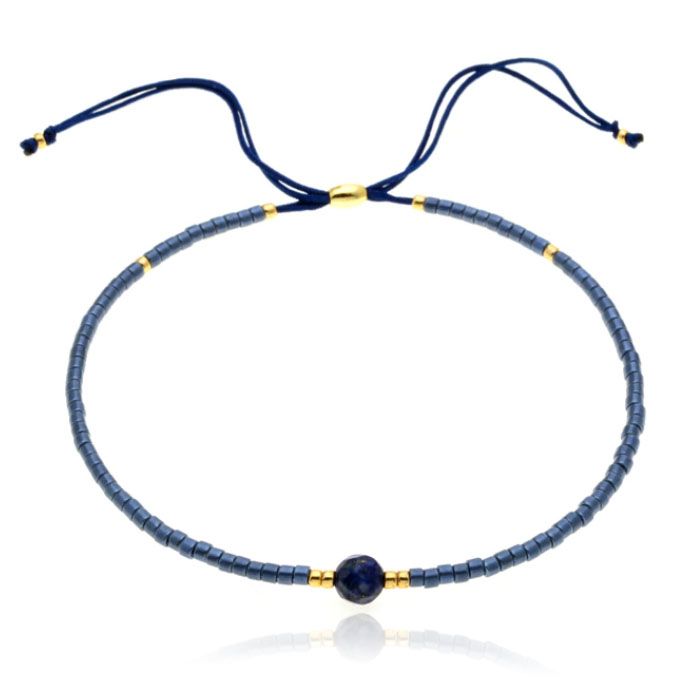 Deja Jewels Deja Armband Miyuki Glas kralen - Dark Blue