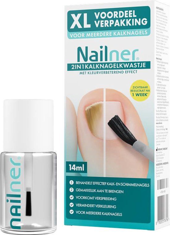 Nailner Kalknagelkwastje 14 ml met kleurverbeterend effect