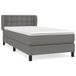 vidaXL Boxspringbed met matras, donkergrijs, 80x200 cm, gestoffeerd