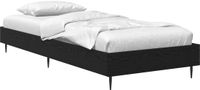 vidaXL Bedframe Zwart eiken 80 x 200 cm Bewerkt hout