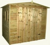 Intergard Tuinschuurtje tuinberging grenen 180x150x210cm Groen Metaal