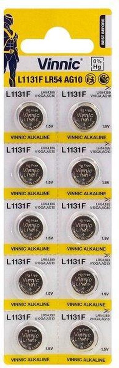 VINN LR1131 AG10 batterij PK10