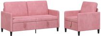 vidaXL Ensemble de canapé Rose Polyester