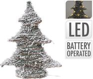 DECORATION WITH LIGHT Kerstboom van rotan met leds, 40 cm