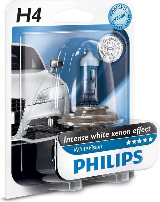 Philips White Vision H4 12V - Autolamp - 1 stuk