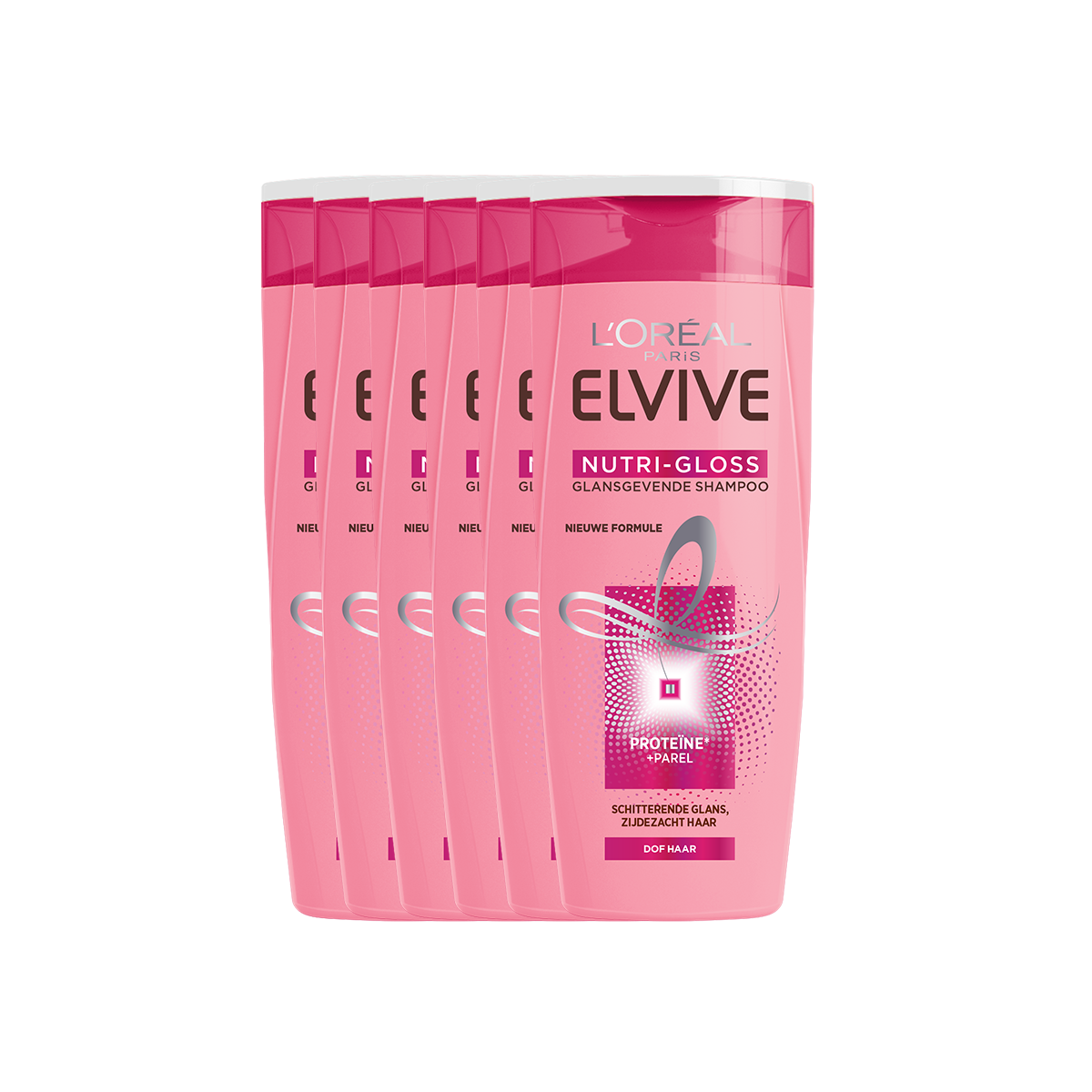 L'Oréal Elvive Nutri-Gloss - 6x 250 ml - Shampoo