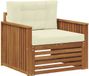 vidaXL Buitensofa Massief Acacia Hout en Polyester Natuurlijk en Crème
