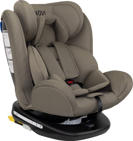 Novi Baby® Goliath Premium - Autostoel - Groep 0-1-2-3 - Isofix - Draaibaar - Dark Taupe