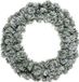 Everlands Imperial Groen/witte kerstkrans 50 cm met kunstsneeuw