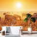 Papier peint panoramique Zèbres Savane