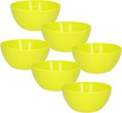 Plasticforte Schaaltjes - 6x - kunststof - kommetjes - dessert/ontbijt - D14 x H6 cm - groen