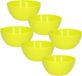 Plasticforte Schaaltjes - 6x - kunststof - kommetjes - dessert/ontbijt - D14 x H6 cm - groen
