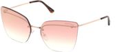 Tom Ford Camilla-02 Ft 0682 Lunettes de soleil femme Acier Papillon Marron 63mm