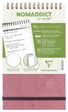 Clairefontaine 786196C Collectie Nomaddict (ex Age Bag) Blok Spiraalbinding My.taskmanager Oudroze Tafelstaander - 14,8x21cm -* 250 Afscheurbare Pagina's Gestippeld - Papier 90g - Omslag Karton