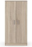 CaliCosy - 2-deurs schoenenkast met 3 legplanken - Eiklook - H108 cm