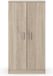 CaliCosy - 2-deurs schoenenkast met 3 legplanken - Eiklook - H108 cm