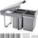 VEVOR Poubelle coulissante pour sous le meuble de cuisine, 40L, Gris