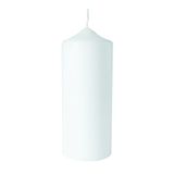 Rayher Hobby Rayher 3140500 stompkaars, rond, wit, lengte 20 cm, 7 cm diameter, 100% paraffine, RAL-keurmerk, voor doop en communie, voor decoratie en knutselen