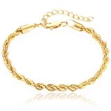 Cilla Jewels Damesarmband Goudkleurig Gedraaid en Verstelbaar
