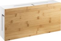 Kos Design Witte Kabelbox Bamboe Design Large