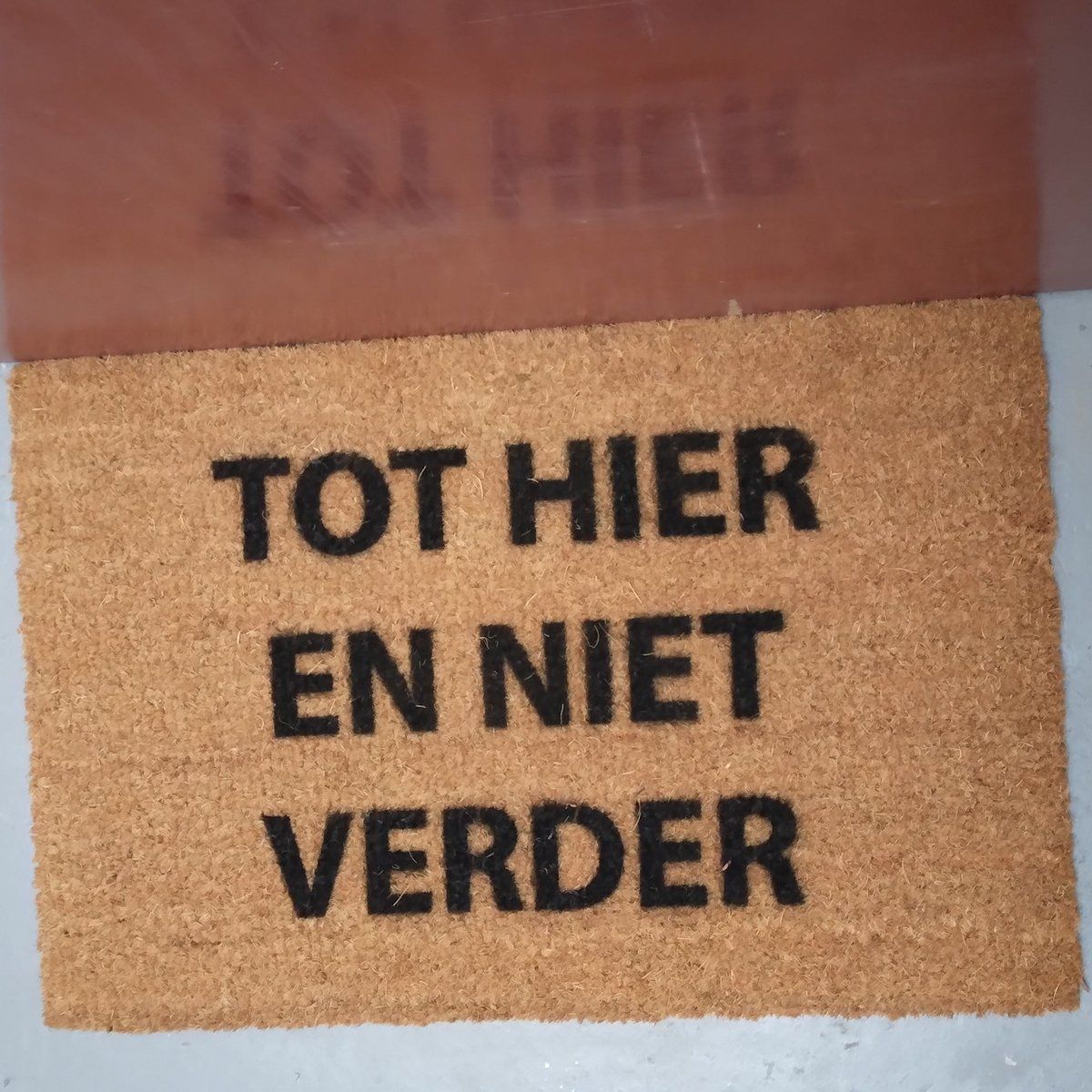 MadDeco - kokos deurmat - Tot hier en niet verder - 60 x 40 cm