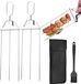 Unyqoos® set de 4 pièces de fourchettes à gril en acier inoxydable