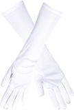 Boland - Paar handschoenen Nice wit Wit - Volwassenen - Unisex - Showgirl - Glitter and Glamour