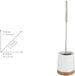 Wenko Toiletborstel en Houder Bamboe Keramiek Wit 42 cm