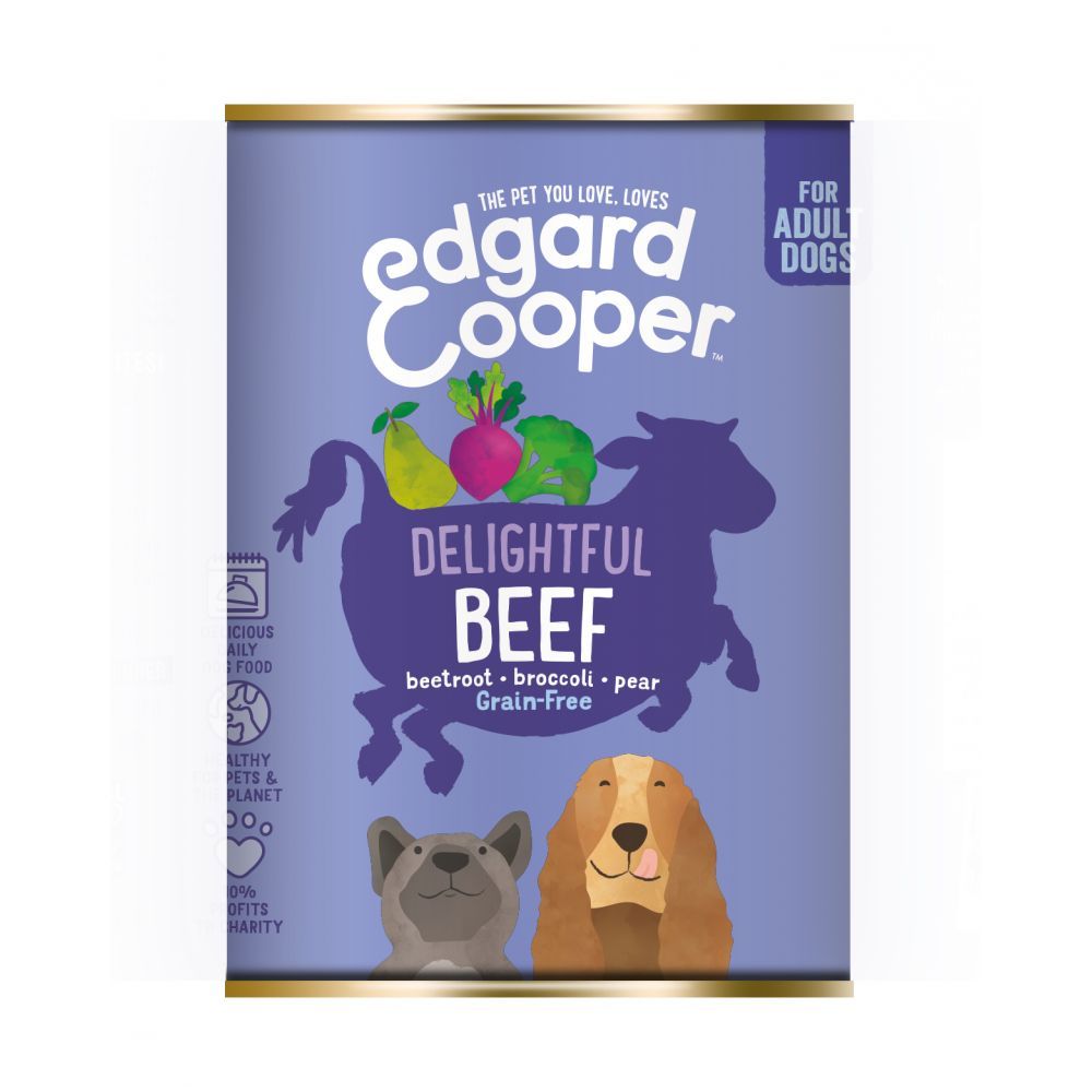 Edgard & Cooper Rund Blik - Voor volwassen honden - 6 x 400 g
