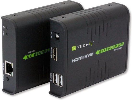 Techly IDATA HDMI-KVM2 - KVM-extender - zwart