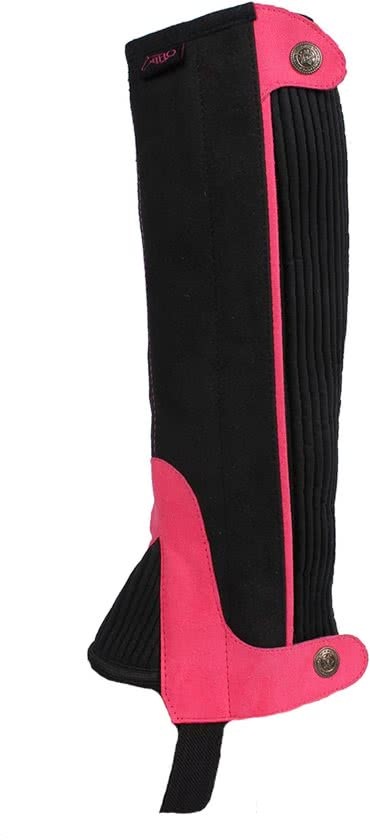 QHP Minichaps Suede Kids - Black-pink - 12