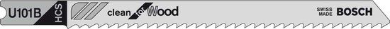Bosch - Decoupeerzaagblad U 101 B Clean for Wood - 3165140006996