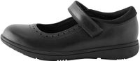 Next Meisjes Mary Jane-schoolschoenen van leer met brogue-detail en brede pasvorm (G) - Zwart