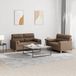 Maison Exclusive ensemble de canapé 2 pièces avec coussins, marron, tissu