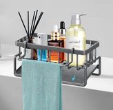 Sans marque Organisateur d'évier - boîte de rangement pour brosses à vaisselle - porte-éponge gris magnétique