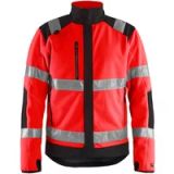 Blåkläder 4888-2524 Fleecejack High Vis Fluor Rood/Zwart Maat 4XL