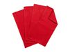 Scandi Living Serviettes de table Clean 45 x 45 cm lot de 4 Rouge