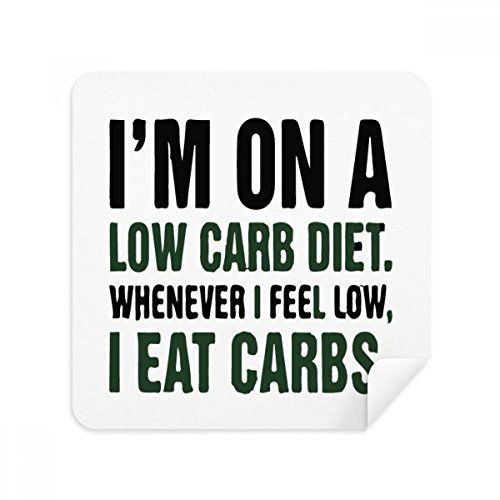 DIYthinker Black-and-Green Engels Afvallen Quote Bril Schoonmaken Doek Telefoon Scherm Cleaner Suede Stof 2 stks