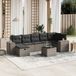 Maison Exclusive - Ensemble de meubles de jardin 8 pièces avec canapé et coussins, gris, en polyrotin