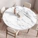 Merkloos 3D rond tafelkleed met elastiek, steen, 80 cm