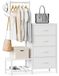Solidchoice - Commode multifonctionnelle avec tiroirs en tissu en blanc