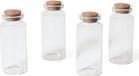 Merkloos / Sans marque 60x stuks Kleine transparante glazen flesjes - met kurk dop - 32 ml - Vullen met boodschap - mini flesjes - uitdelen - bruiloft