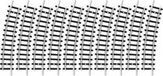 Minitrix 14921 Rails courbes 15° 295,4 mm 10 pièce(s)