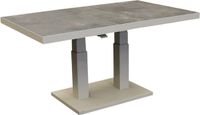 AVH-Collectie Pacific lounge-diningtafel 140x85xH49-72 cm aluminium latte ceramic